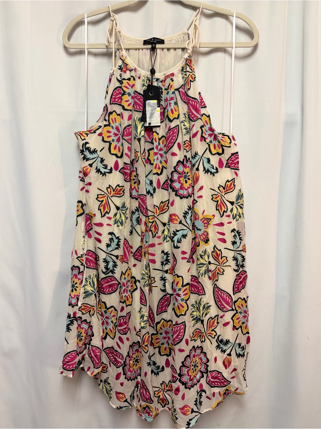 Rag & Bone Bailey Floral-Print Devor Georgette Mini Dress Size Xl Nwt